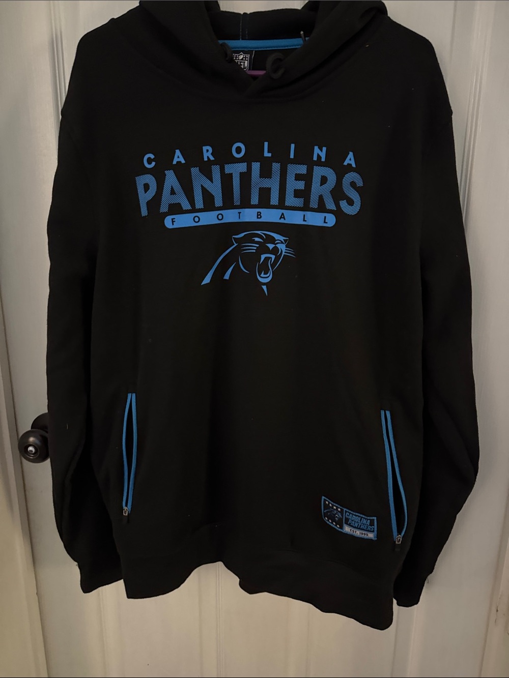 NFL Carolina Panthers Black and Blue Hoodie
